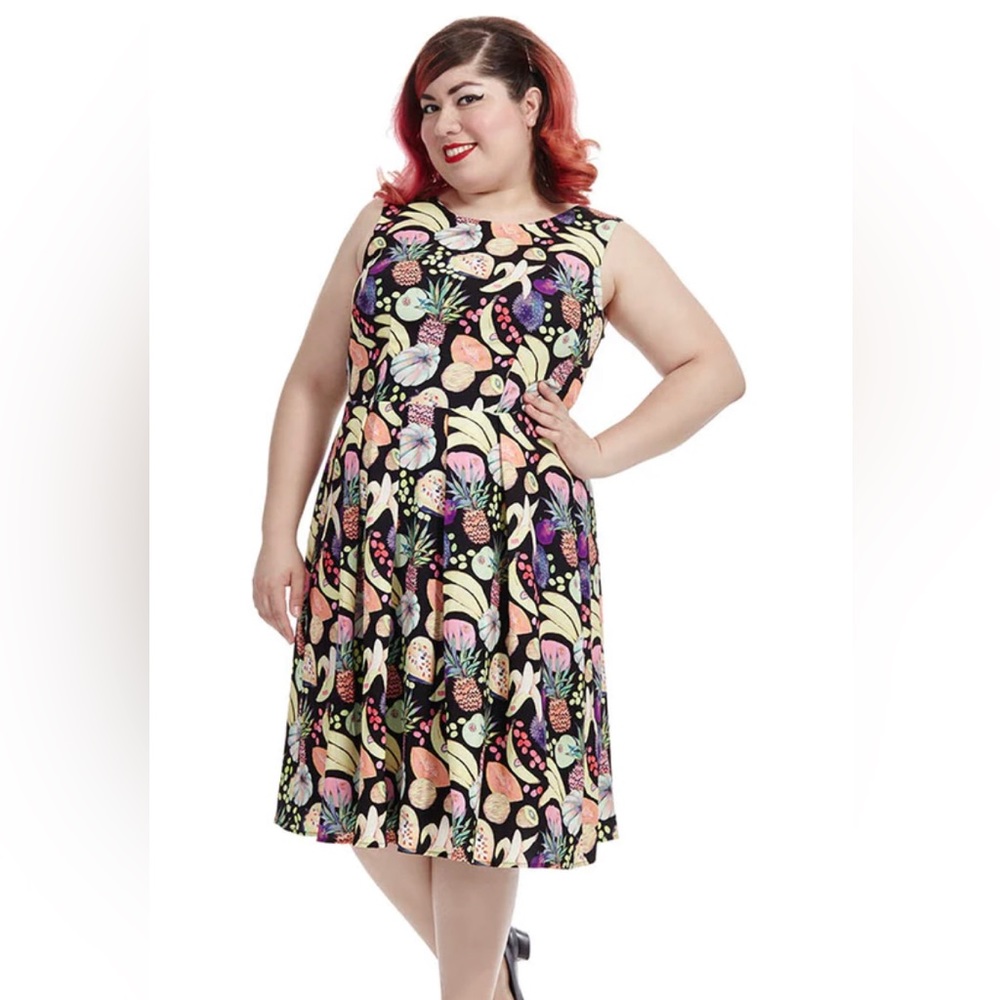 Rachel Antonoff for Gwynnie Bee Daniel midi dress in tutti frutti, size 16W